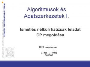 Hátizsák feladat