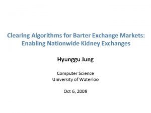 Clearing Algorithms for Barter Exchange Markets Enabling Nationwide