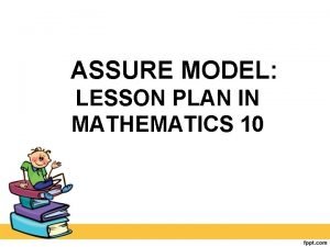 Lesson plan assure model