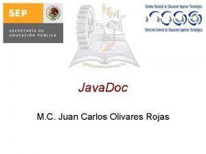 Java Doc M C Juan Carlos Olivares Rojas