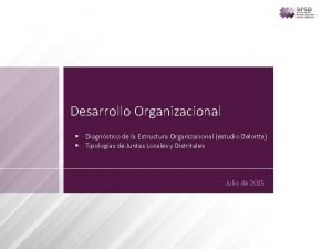 Desarrollo Organizacional Diagnstico de la Estructura Organizacional estudio