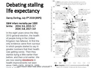 Debating stalling life expectancy Danny Dorling July 5