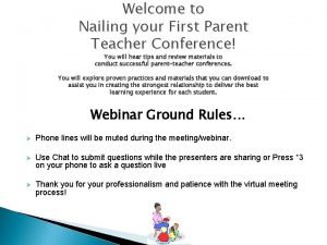 Welcome to Nailing your First Parent Teacher Conference