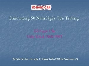 Cho mng 50 Nm Ngy Tu Trng H