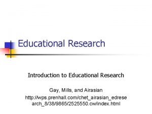 Educational research gay