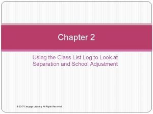 A class list log focuses on