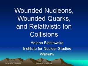 Wounded Nucleons Wounded Quarks and Relativistic Ion Collisions