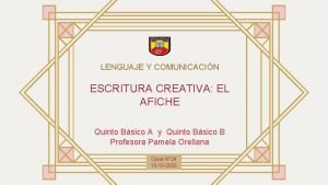 Elementos de un afiche