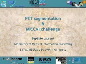 PET segmentation MICCAI challenge Baptiste Laurent Laboratory of