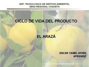 ESP TECNOLOGICA DE GESTION AMBIENTAL SENA REGIONAL CAQUETA