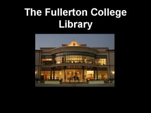 Fullerton college database