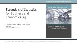 Essentials of Statistics for Business and Economics 8