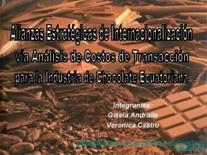 Integrantes Gisela Andrade Vernica Castro CRONOLOGIA DE LA