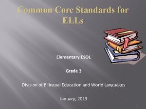 Common Core Standards for ELLs Elementary ESOL Grade