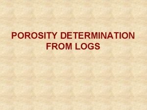 How to calculate porosity