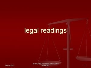 legal readings feb25 2012 Technical Najaf Institute Adminsrative