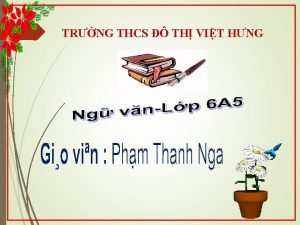 TRNG THCS TH VIT HNG Sng Thu Bn