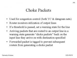 Choke packet in computer network