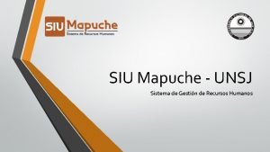 SIU Mapuche UNSJ Sistema de Gestin de Recursos