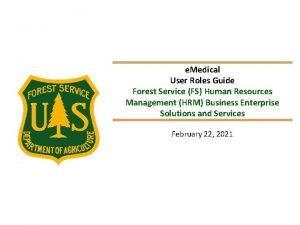 Forest service hrm