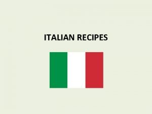 ITALIAN RECIPES Pasta all Amatriciana INGREDIENTS 2 Tbsp