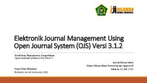Elektronik Journal Management Using Open Journal System OJS