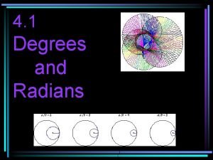 4 1 Degrees and Radians Angle in Standard