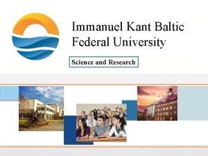 Immanuel Kant Baltic Federal University Science and Research