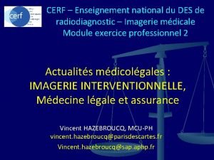 CERF Enseignement national du DES de radiodiagnostic Imagerie