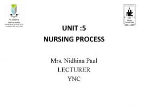 Define nursing process