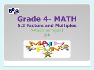 Factors and multiples class 4