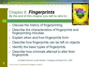 Forensic science fundamentals and investigations chapter 6