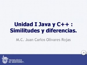 Unidad I Java y C Similitudes y diferencias