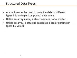 Structured data types