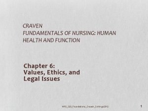 Fundamentals of nursing craven