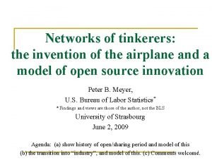 Networks of tinkerers the invention of the airplane