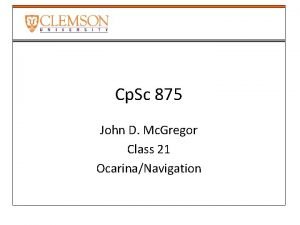 Cp Sc 875 John D Mc Gregor Class