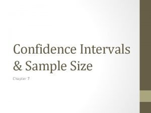 Confidence interval formula sample mean