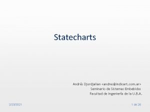 Statecharts Andrs Djordjalian andresindicart com ar Seminario de