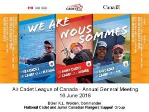 Air Cadet League of Canada Annual General Meeting