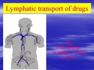 Lymphatic transport of drugs By P Govardhan M