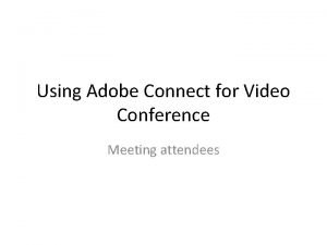 Adobe video conference