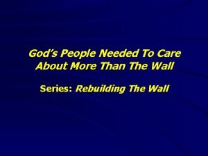 Gods People Needed To Care About More Than