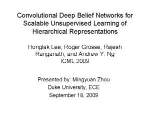 Convolutional deep belief networks