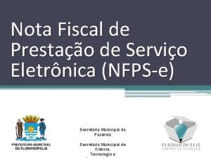 Nota Fiscal de Prestao de Servio Eletrnica NFPSe