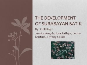 Motif batik semanggi surabaya