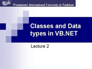 Vb net data types