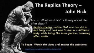 John hick replica theory