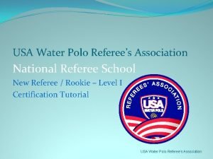 Usa water polo referee