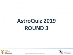 Astro quiz 2019 round 1